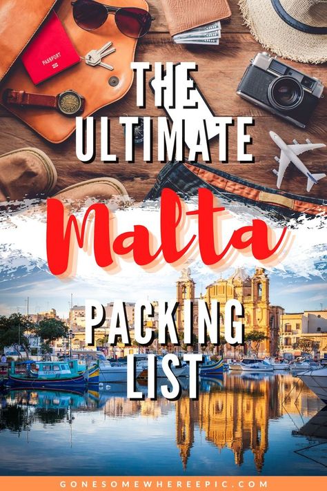 The Ultimate Malta Packing List Guide Malta Vacation, Ultimate Packing List, Travel Checklist, Crystal Clear Water, What To Pack, Free Travel, Travel Itinerary, Budget Travel, Historical Sites