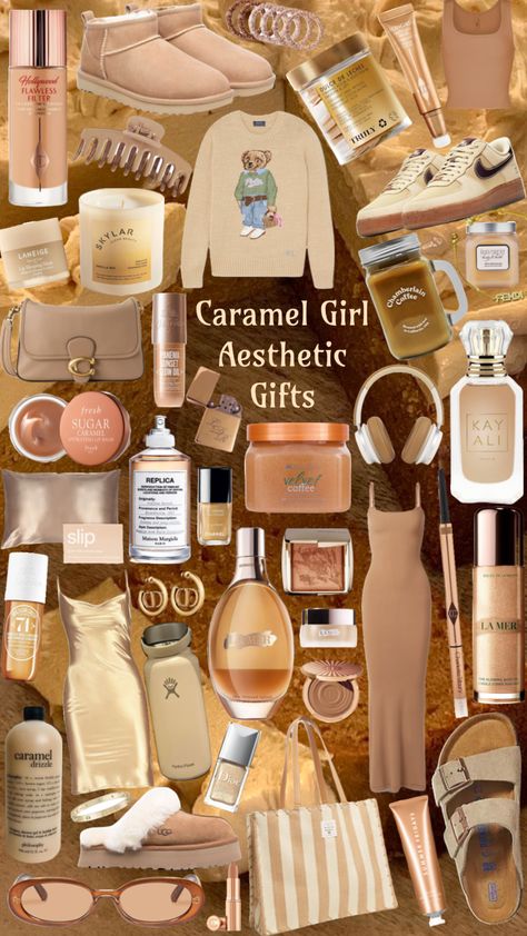 Caramel Girl Aesthetic Outfits, Carmel Girl Aesthetic, Caramel Girl Aesthetic, Caramel Outfit, Caramel Aesthetic, Vanilla Aesthetic, Aesthetic Gifts, Gift Aesthetic, Body Fragrance