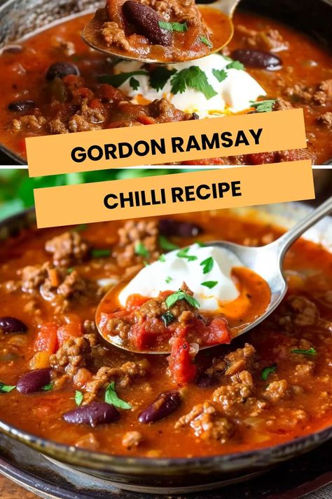 Discover Gordon Ramsay chili recipe, a bold, flavorful delight perfect for spice enthusiasts. Famous Chefs Recipes, Famous Restaurant Recipes, Gordon Ramsay Dishes, Gordon Ramsay Recipes, Gordon Ramsey Recipes, Posole Recipe, Restaurant Recipes Famous, Masterchef Recipes, Hungarian Goulash