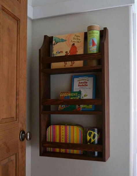 Wall shelf Wall Magazine, Woodworking Plans Shelves, Magazine Shelf, White Wall Shelves, Wood Magazine, Diy Wall Shelves, Wall Bookshelves, Diy Furniture Easy, Anna White