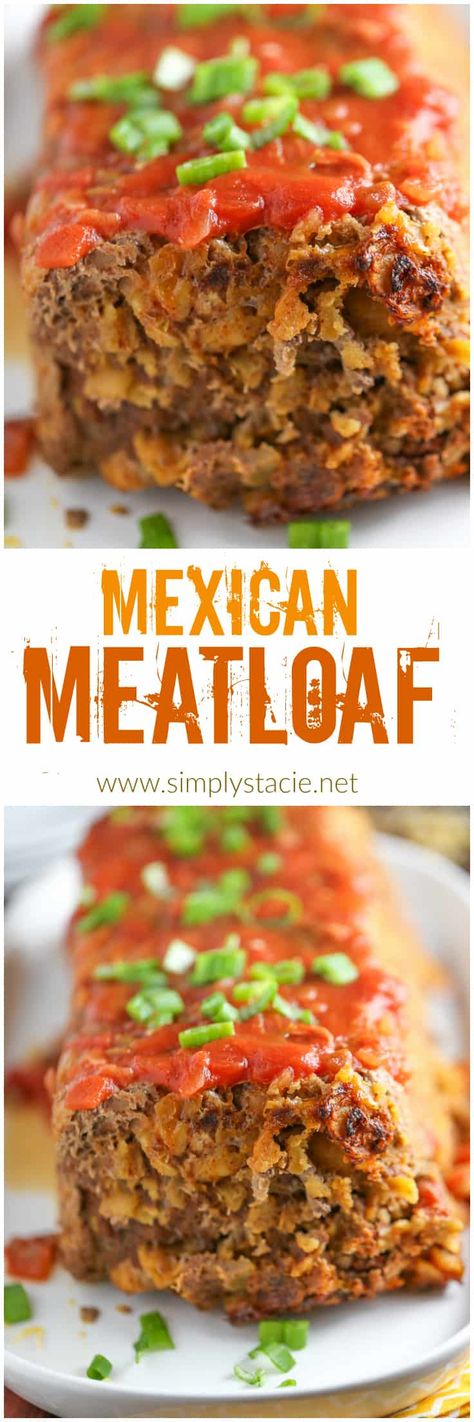 Mexican Turkey Meatloaf, Southwest Meatloaf Recipes, Tex Mex Meatloaf, Spicy Meatloaf Recipes Best, Simply Stacie Recipes, Hatch Green Chili Meatloaf, Mexican Meatloaf Recipes Easy, Mexican Style Meatloaf, Meatloaf With Salsa Recipe