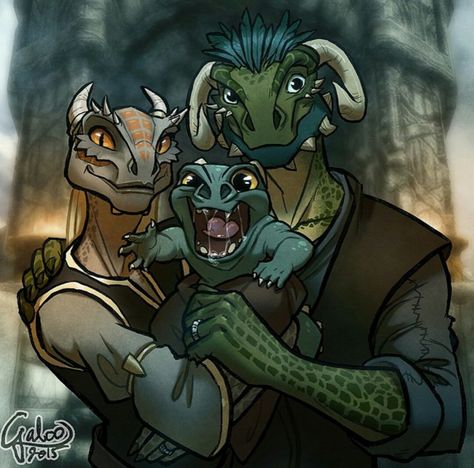 Argonian family portrait. The Elder Scrolls. Skyrim Argonian, Skyrim Fanart, Scrolls Game, Elder Scrolls Games, Skyrim Art, Elder Scrolls Art, Elder Scrolls Skyrim, Elder Scrolls V Skyrim, The Elder Scrolls