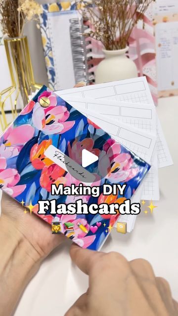 Planify Pro - Planner Design Program on Instagram: "Making DIY Flashcards ✨📔👩‍🎓✏️ Wish I could go back to my study years and use all these planners and stationaries made 😂💖 

Materials and Equipment used:
- Regular Hole Puncher
- Paper of your choice
- Chipboard for hardcover
- Glossy sticker paper to wrap cover
- 1 Chicago Screw 18mm long

Size:
Cover and inserts were made in the postcard size 5x3.82 inches, 12.7x9.7 cm

The cover design and inserts have been made and downloaded on planify pro. If you’re a seller and interested in using them commercially, check out the business plan ✅ it comes with 500+ patterns, 2000+ graphics, tons of templates and more 🥰" Diy Flashcards, Chicago Screws, Hole Puncher, How To Make Diy, Planner Design, Design Program, Postcard Size, Business Plan, Business Planning