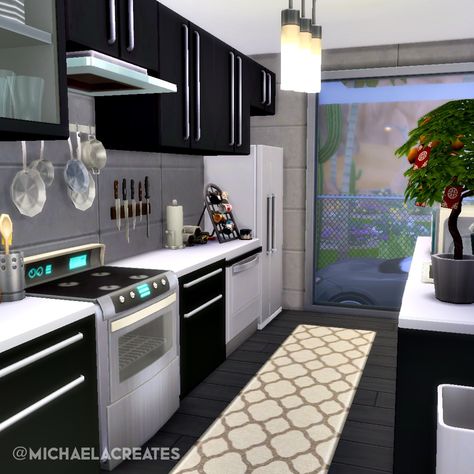 Modern Base Game Bungalow 🌴 Spacious and contemporary family home fro up to 4 sims in Oasis Springs is a perfect mix of modern and cozy with a small backyard and a pool🤩 💚 Oasis Springs 💚 30x20 💚$121,862 💚 Origin ID: mysixsims #thesims4 #simshouse #simsbuild #showusyourbuilds #sims4maxismatch #sims4housebuild #simshome #dreamhouse #sims Sims 4 Loft House Base Game, Sims 4 Family Home Base Game, Sims 4 Interior Design Ideas Base Game, Sims Modern Kitchen, The Sims 4 Building Ideas Base Game, Sims 4 Base Game Interior, Sims 4 Backyard Ideas Base Game, Sims 4 Kitchen Base Game, The Sims 4 Houses Ideas Base Game