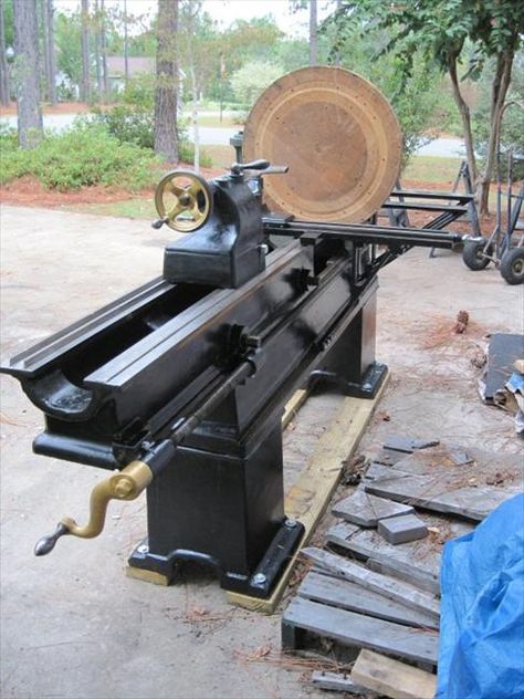 Photo Index - Fay & Scott - 36" Pattern Makers Gap Bed Lathe | VintageMachinery.org Wood Turning Machine, Bowl Lathe, Micro Lathe, Woodshop Tools, Wood Turning Lathe, Cnc Milling Machine, Hobby Tools, Lathe Projects, Welding And Fabrication