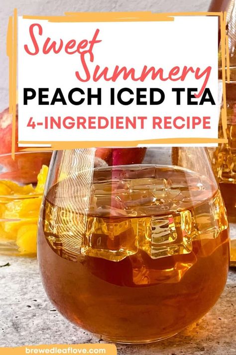 Strawberry Sweet Tea, Peach Iced Tea Recipe, Tea Recipes Homemade, Peach Tea Recipe, Mango Iced Tea, Iced Tea Recipes Homemade, Thai Iced Tea, Peach Iced Tea, Butterscotch Pie