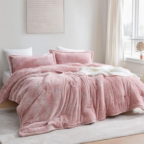 Soft Pink Comforter Set, Full Size Bed Comforter Sets Pink, Pink Silk Comforter, Pink Queen Sized Comforter, Coma Inducer Sheets Pink, Getting Out Of Bed, Pink Bedding, Bedding Stores, King Beds