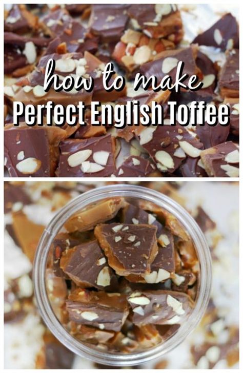 If you've ever felt intimidated by candy making, give this English toffee recipe a try. Our recipe will help you get it right the first time. English Toffee Recipe, How To Make Toffee, Chocolate Dipping, Easy Toffee, Recipe For Beginners, Homemade Toffee, Almond Toffee, Toffee Candy, Christmas Candies