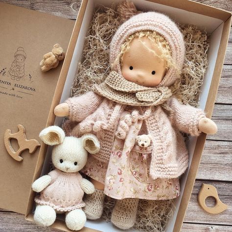 Dolls & toys by Evgeniya on Instagram: “☺️🎀” Christmas Ar, Boucle Yarn, Mohair Yarn, Dress Up Dolls, Best Gifts For Her, Waldorf Doll, Waldorf Dolls, Christmas Gifts For Kids, Best Christmas Gifts