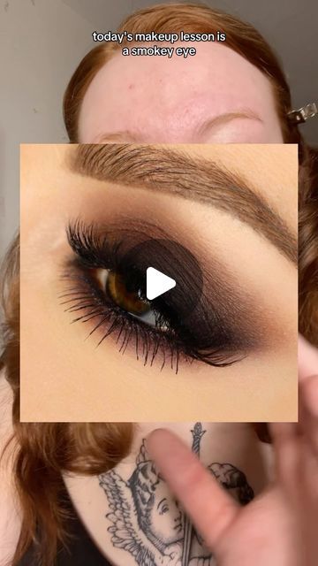 Dark Brown Smokey Eye Step By Step, Dark Smokey Eye Tutorial, How To Do Dark Eyeshadow, Dark Eye Makeup Tutorial Step By Step, Smoky Eyeshadow Tutorial, Smokey Eye Steps, Brown Smokey Eye Tutorial, Smokey Eyeshadow Tutorial, Dark Smokey Eye Makeup