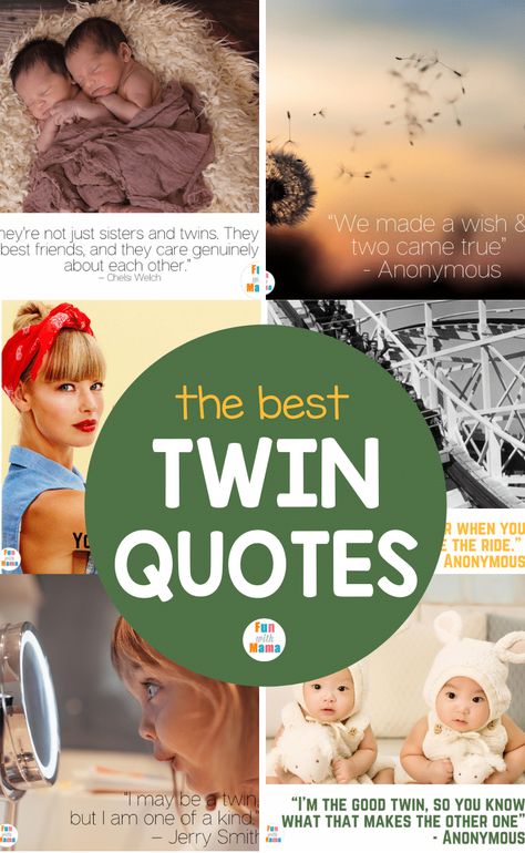 These Twin Quotes are going to make you laugh, love, cry and help you reminisce of your twins or being twins! Expecting Twins Quotes, Twin Mom Quotes Strength, Twin Birthday Quotes Sisters, Twins Quotes Sisters, Twin Birthday Quotes, Mom Of Twins Quotes, Quotes For Twins, Twin Sister Quotes, Quotes About Twins