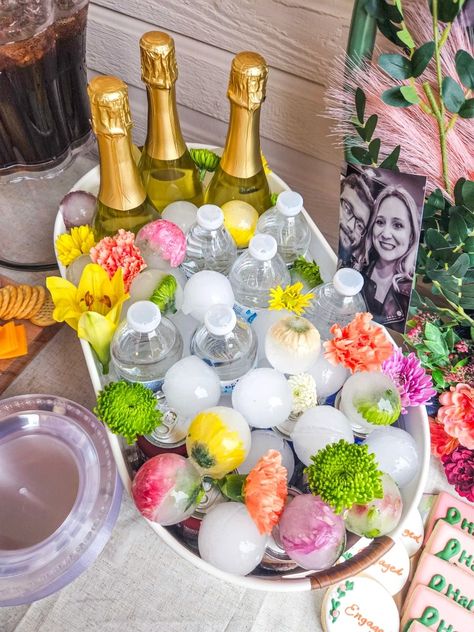 Engagement Party – Micah Ryan Designs Fairy Garden Engagement Party, Artsy Bridal Shower Ideas, Engagement Party Garden Theme, Engagement Party Ideas Themes Spring, Garden Party Engagement Party, Engagement Party Colorful, Wildflower Engagement Party, Whimsical Engagement Party, Floral Engagement Party