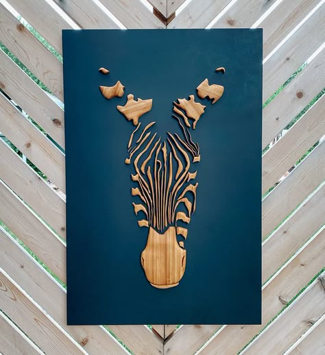 3d Wall Art Wood, Wood Animal Wall Art, Laser Cut Art Wood, Animal Wood Art, Cnc Wood Ideas, Laser Cut Artwork, Cnc Painting, Wood Cnc Design, Laser Art Wood