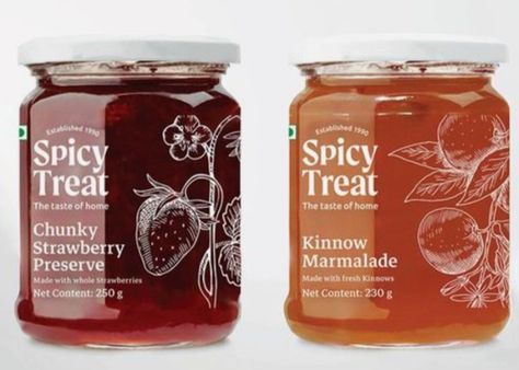 Jam Jar Crafts, Jam Packaging, Jam Label, Packaging Design Ideas, Transparent Labels, Honey Brand, Honey Packaging, Jar Packaging, Bottle Design Packaging