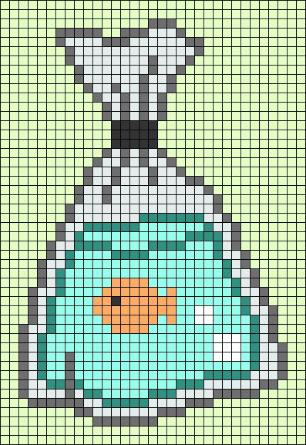 Goldfish Pixel Art, Pixel Art Grid Easy Small Cute, Fish Alpha Pattern, Cute Pixel Art Aesthetic, Space Pixel Art, Pixel Drawing, Graph Crochet, Pixel Art Templates, Crochet Wall Hangings