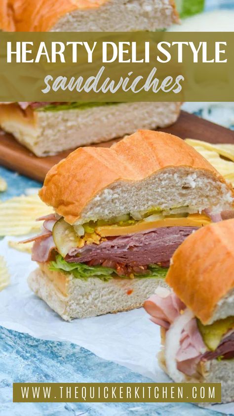 Deli Sandwiches Ideas, Loaf Sandwiches, Mini Subs, Sandwich Inspiration, Deli Style Sandwiches, Sandwiches Recipes, Graduation Food, Sandwich Ideas, Cold Sandwiches