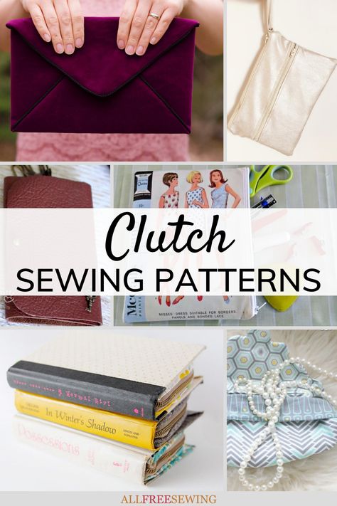 Free Purse Patterns, Diy Clutch Purse, Diy Clutch Bag, Purses Patterns, Clutch Sewing, Clutch Bag Pattern, Purse Patterns Free, Sewing Patterns Free Women, Clutch Pattern