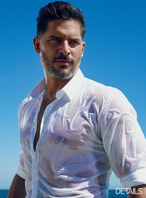 Check out the full interview here and thank whatever you believe in that Joe Manganiello was created. | Joe Manganiello Covers "DETAILS'' Magic Mike Xxl, Details Magazine, Wet T, Shirt And Tie, Avan Jogia, Don Draper, Ryan Guzman, Taylor Kitsch, Travis Fimmel