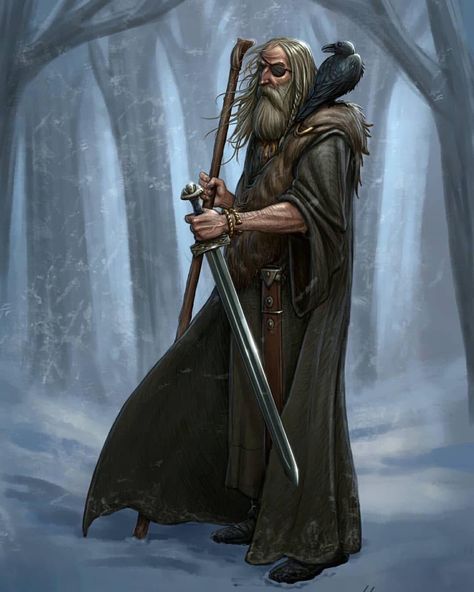 Odin The Wanderer, Odin Allfather, Odin Norse Mythology, Art Viking, Elder Scrolls Art, Odin Thor, Thor Loki, Norse Runes, The Wanderer