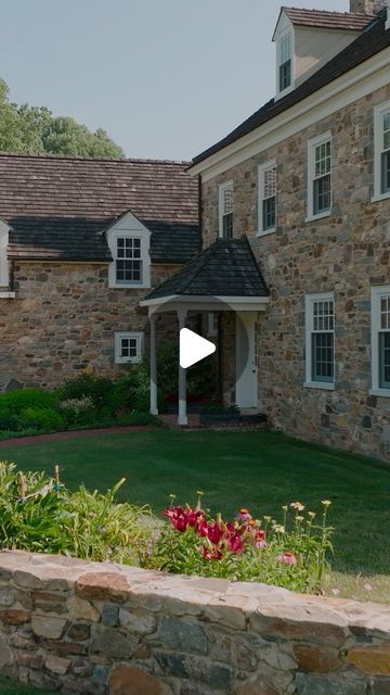 Archer & Buchanan Architecture on Instagram: "Honor Farm is a new home set amid stunning farmland in Kennett Square, Pennsylvania. Designed in the Chester County farmhouse vernacular with Brognard Okie influences seen in materials, forms and details, the dwelling shares the property with a pond-like swimming pool, a pool house designed to look like an old springhouse, and a log cabin reconstructed from salvaged materials.

Builder: Curtis Cruse Construction
Landscape Architect: Elliott Templeton

#chestercountyfarmhouse #pennsylvaniafarmhouse #brognardokie #farmhouse #chestercounty" Pool House Design, Pool House, Landscape Architect, Log Cabin, Swimming Pools, Farmhouse, Cabin, New Homes, Pool