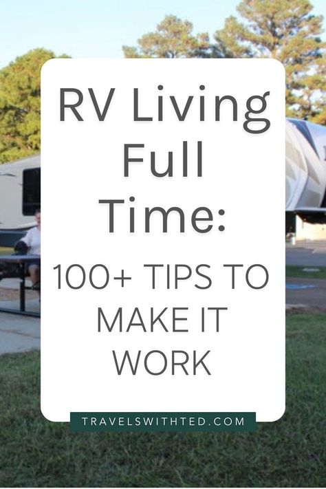 My husband and I have lived in our fifth wheel RV since 2016. In our years traveling the country, we have learned endless lessons about how to make the RV lifestyle more affordable and less stressful. In this complete guide to RV living full time, I am sharing 100 important tips for living on the open road. Rv Full Time Living 5th Wheels, Fifth Wheel Living Full Time, Living In A Fifth Wheel Full Time, How To Live In A Camper Full Time, Rv Living Full Time Decor, Full Time Camper Living Hacks, Full Time Rv Living Hacks, Rv Living Full Time Rv Organization, Rv Life Full Time