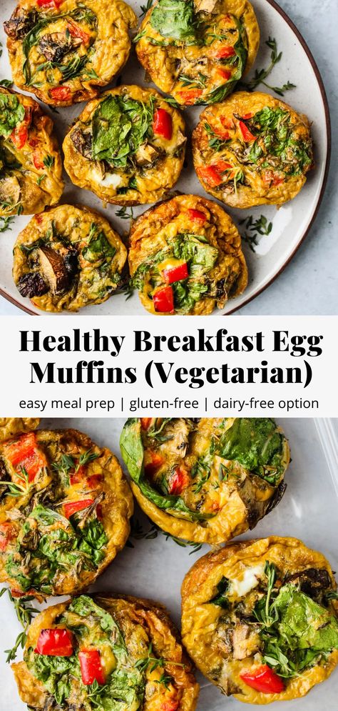 Easy Vegetarian Meal Prep, Egg Frittata Muffins, Walder Wellness, Egg Muffins Breakfast Healthy, Frittata Muffins, Microwave Breakfast, Breakfast Egg Muffins, Egg Frittata, Spinach Nutrition Facts