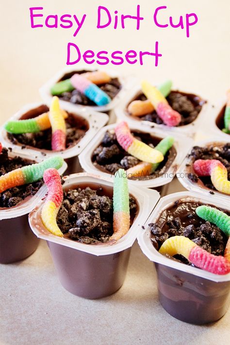 Cup Desserts Easy, Dirt Cups Dessert, Cup Desserts, Dirt Cup, Dessert Recipes For Kids, Kid Desserts, Kids Treat, Easy Summer Desserts, Desserts Easy