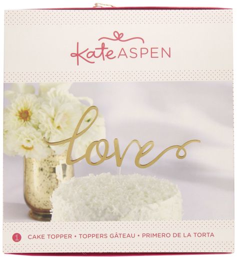 Amazon.com - Kate Aspen Love Cake Topper - Words Decoration, Gold Cake Topper Wedding, Love Cake Topper, Word Decor, Wedding Reception Decor, Cake Topper Wedding, Topper Wedding, Gold Wedding Cake, Reception Decor