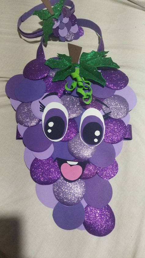 Grapes Costume Diy, Grape Costume, Grapes Costume, Fruit Costumes, Competitions For Kids, Purple Day, Clay Crafts For Kids, 2nd Grade Art, Kids Party Games