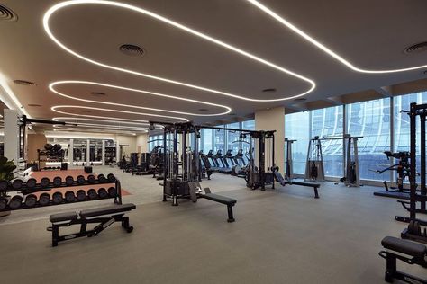 Kpop Dr Shifting, Hybe Insight, Fitness Center Design, Gym Lighting, Gym Design Interior, Desain Pantry, Gym Interior, House Design Pictures, Gym Room