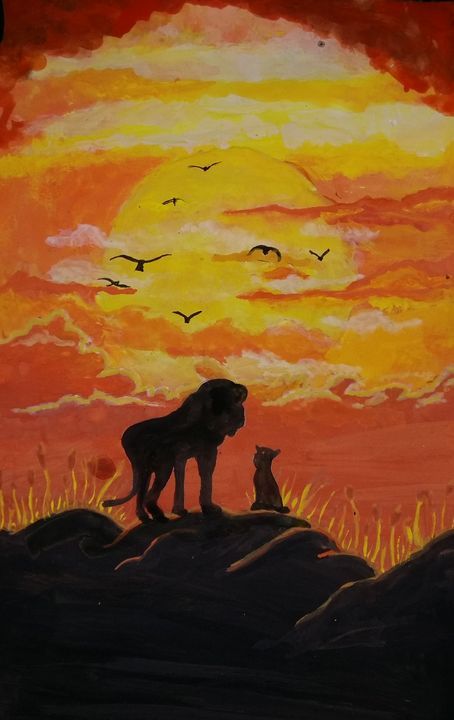 The Lion King - Swair Lion King Painting Ideas, Disney Movie Paintings, Lion King Painting Easy, The Lion King Painting, The Lion King Drawing, Lion King Illustration, The Lion King Art, Lion King Painting, Disney Canvas Paintings