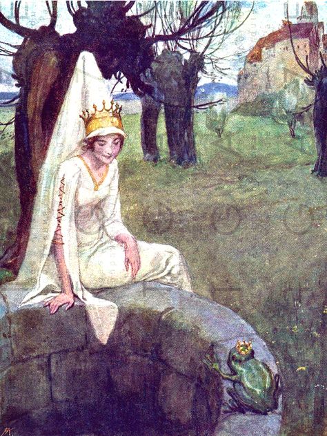 princess & the frog bookplate. Medieval Princess, Fairytale Illustration, Fairytale Art, Historical Art, Romantic Art, Ethereal Art, Medieval Art, Medieval Fantasy, Old Art