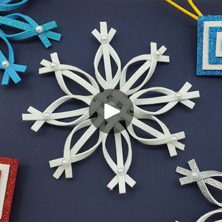 Foam Snowflakes, Foam Diy, Beautiful Christmas Ornaments, 3d Snowflake, Ornaments Making, 3d Snowflakes, Diy Christmas Ornaments, How To Make Ornaments, Beautiful Christmas