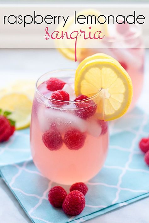 Raspberry Lemonade Sangria - Beautiful and delicious summertime sangria made super simple with frozen raspberry lemonade drink mix, wine, and vodka! Summertime Sangria, Lemonade Sangria, Shake Recipes Healthy, Lemonade Drink, Purple People, People Eater, Lemonade Drinks, Boozy Drinks, Mixed Drinks Recipes