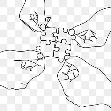 How To Draw Puzzle Pieces, Puzzle Piece Drawing Ideas, Puzzle Line Art, Two Puzzle Pieces Drawing, You Complete Me Puzzle Pieces Drawing, Puzzle Drawing, Person Drawing, Person Cartoon, Lines Wallpaper