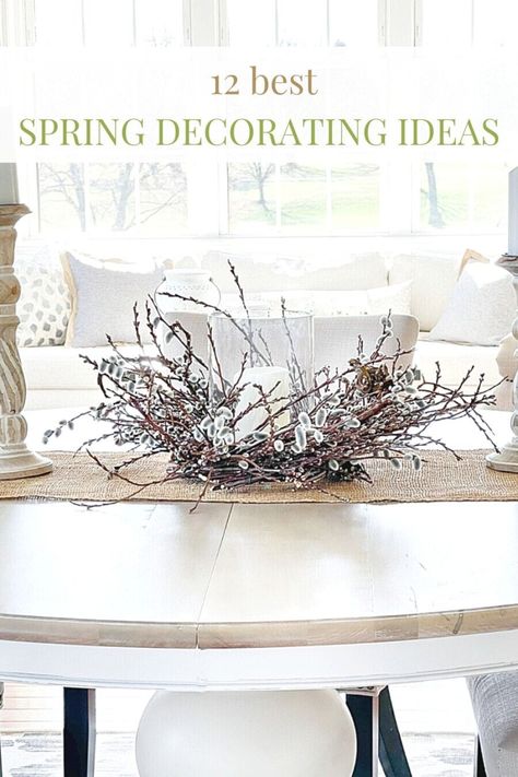 Do you need spring decorating ideas? Spring is a beautiful time of the year. Decorating your home for spring is easy if you bring a bit of the season indoors. Get 12 favorite spring decorating ideas you can use in your home. Transitional Home Decor Ideas, Spring Home Decor Ideas, Small Bathroom Designs, Spring Floral Decor, Upscale Decor, Spring Decorating Ideas, Spring Decor Ideas, Coastal Farmhouse Decor, Small Glass Vases