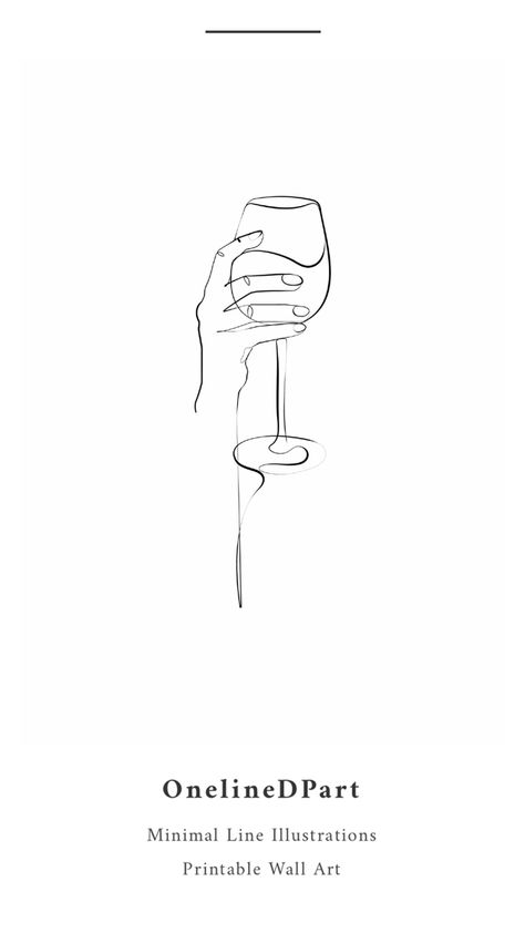 Wine Glass Minimalist Tattoo, Wine Lover Tattoo, One Line Wine Glass Tattoo, Wine Line Drawing, Wine Glass Wallpaper, Wine Art Drawing, Wine Glass Line Art, Wine Minimalist, Glass Line Art