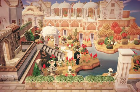 Acnh Merry, Aragorn And Arwen, Animal Crossing 3ds, Acnh Design, Castle Wall, Romantic Scenes, Out Of Focus, Merry Go Round, Island Design