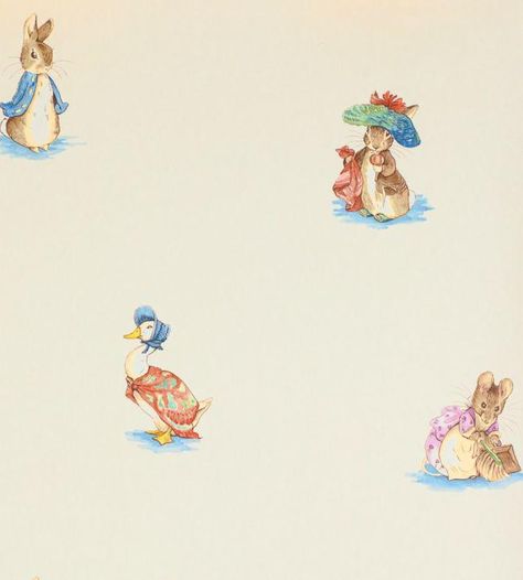 Beatrix Potter Wallpaper, Jane Churchill, Benjamin Bunny, Wallpaper Companies, Wallpaper Rolls, Wallpaper Calculator, Nursery Wallpaper, Beatrix Potter, Peter Rabbit