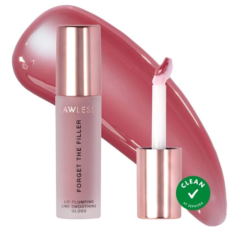 A clinically tested, ultra-shiny gloss with immediate and long-term softening, hydrating, and visibly plumping benefits.Ingredient Callouts: This product is cruelty-free.What Else You Need to Know: This clean lip gloss feels wonderful to apply with a plush applicator that luxuriously hugs your lips. Immediately, lips feel comforted and appear ultra-shiny and smooth with less-visible lines and signs of irritation. Lawless Lip Plumper, Clean Lip Gloss, Lawless Forget The Filler, Filler Lip, Lip Oils, Soften Lips, Cosmetic Skin Care, Lip Plumper, Lip Oil