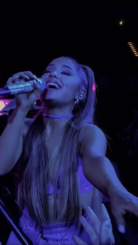 Aesthetic Coquette, Ariana Grande, A Woman, Singing, Concert