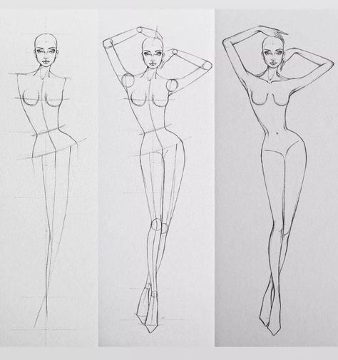 Dress Illustration Design, Fashion Design Inspiration Board, Fashion Illustration Portfolio, Silhouette Mode, Fashion Figure Templates, Fashion Illustration Poses, Fashion Model Sketch, Human Figure Sketches, Fashion Illustration Tutorial