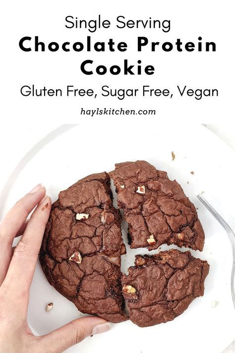 Single Serve Protein Cookie, Yogurt And Protein Powder, Healthy Protein Desserts, Vegan Protein Cookies, Protein Powder Cookies, Protein Cookie Recipes, Baking With Protein Powder, Protein Cookie, Protein Baking