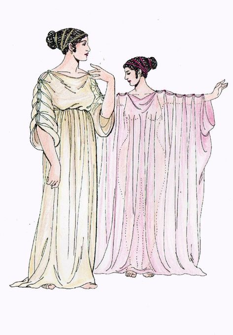 Ancient Rome Clothing, Ancient Greece Clothing, Ancient Greek Dress, Greek Chiton, Starry Clothes, Ancient Greece Fashion, Roman Clothing, Ancient Greek Clothing, Asian Style Clothes