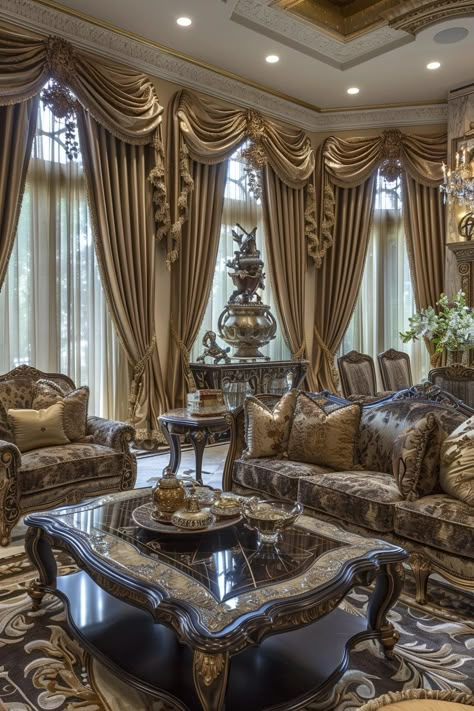 29 Curtains Ideas for Living Room to Add a Touch of Elegance 21 Curtain Styles Living Room, Posh Living Room, Curtains Ideas For Living Room, English Style Decor, Gold Curtains Living Room, Curtain Ideas For Living Room, Light Walls, Best Living Room Ideas, Minimalist Living Room Ideas