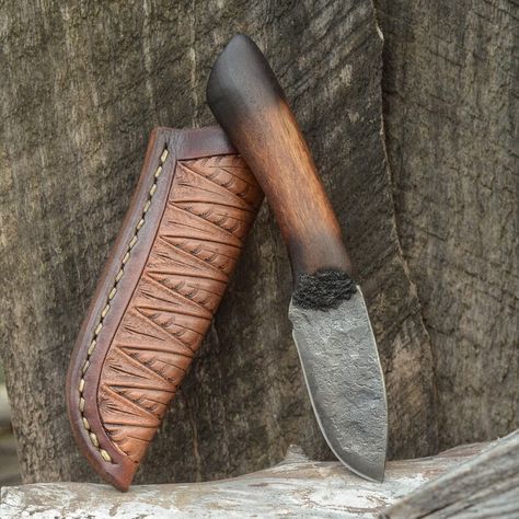 Prairiewind Handmade Knife, Hand Tooled Leather Belt Sheath, Custom Forged Knife, Bushcraft, Cowboy, Rustic Western Art, Unique Gift - Etsy Cowboy Knife, Tooled Leather Belts, Unique Knives, Handmade Knife, Forged Knife, Archery Hunting, Hand Tooled Leather, Handmade Knives, Mountain Man