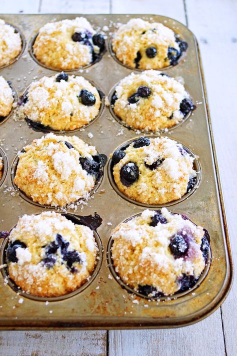 Patty Food, Ricotta Muffins, Blueberry Ricotta, Blueberry Streusel Muffins, Blueberry Streusel, Muffins Blueberry, Ricotta Cheese Recipes, Baby Meals, Streusel Muffins