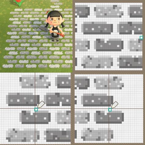 Brick Path, Animals Crossing, Animal Crossing Memes, Animal Crossing Guide, Animal Crossing Wild World, Path Design, City Folk, Qr Codes Animal Crossing, Theme Nature