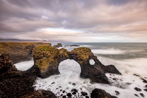 Rock Arch, Snaefellsnes Peninsula, Iceland Landscape, Stone Arch, Star Trails, The Villages, Landscape Photos, Travel Around The World, Travel Around