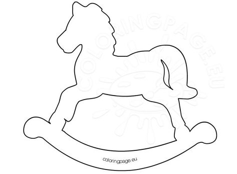 Printable Rocking Horse Template Rocking Horse Template, Wooden Rocking Horse Plans, Rocking Horse Plans, Paper Ornaments Diy, Horse Template, Safari Baby Shower Boy, 3d Templates, Horse Christmas Ornament, Barbie Printables